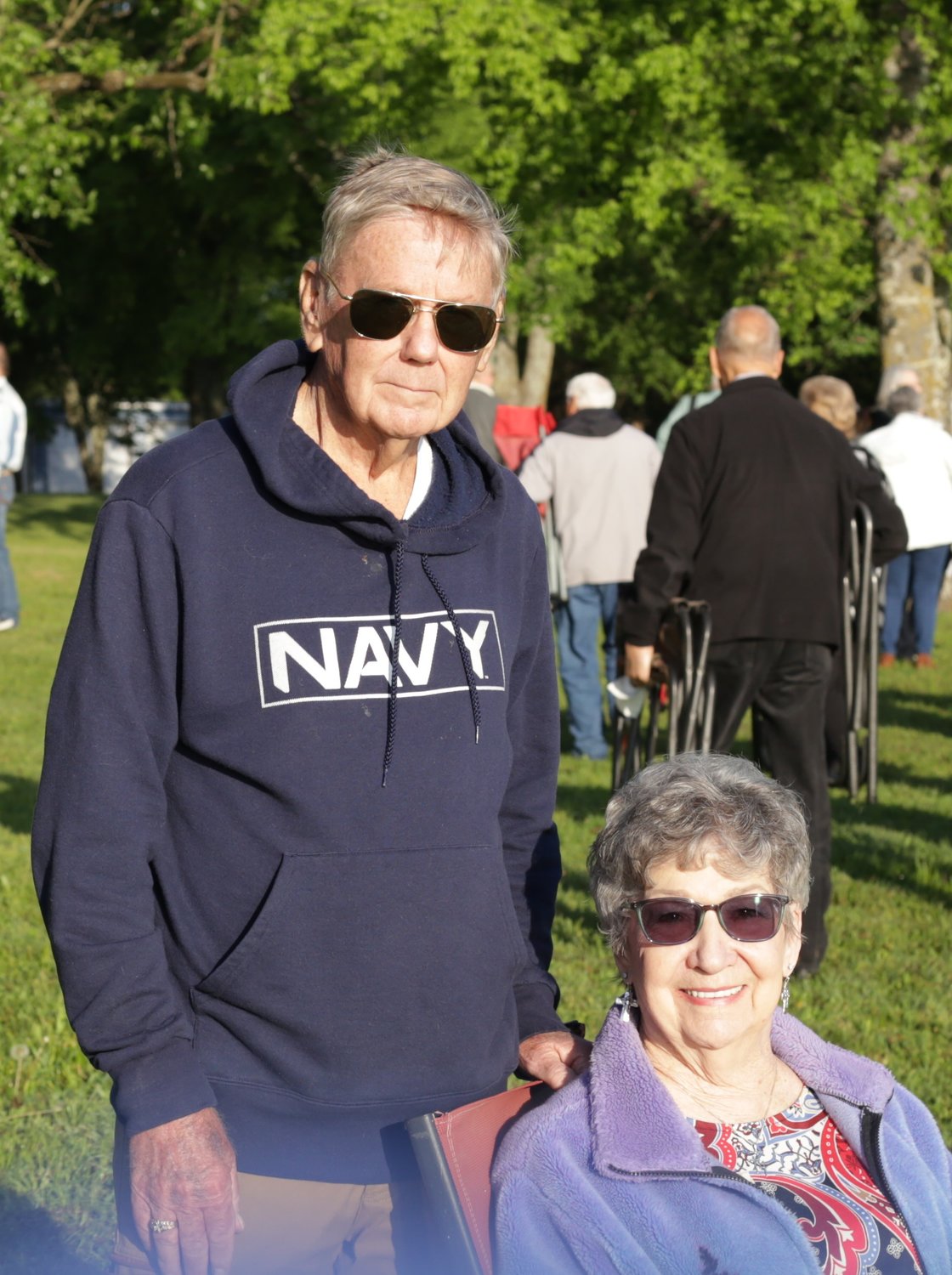 Jerry and Betty Lucas, who host the event, at Sunday’s service.
